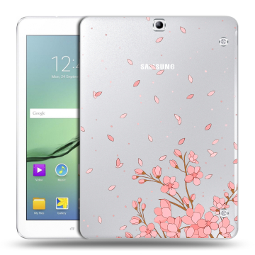Силиконовый чехол на Samsung Galaxy Tab S2 9.7 с принтом Ветка сакуры