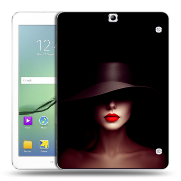Силиконовый чехол на Samsung Galaxy Tab S2 9.7 с принтом Девушка в шляпе Силиконовый чехол на Samsung Galaxy Tab S2 9.7 с принтом Девушка в шляпе