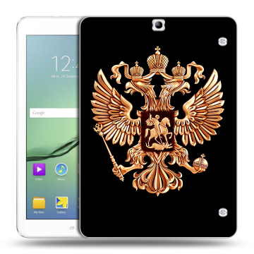 Силиконовый чехол на Samsung Galaxy Tab S2 9.7 с принтом Герб России золотой
