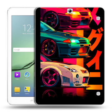 Силиконовый чехол на Samsung Galaxy Tab S2 9.7 с принтом Гоночные машины Силиконовый чехол на Samsung Galaxy Tab S2 9.7 с принтом Гоночные машины