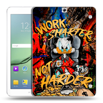 Силиконовый чехол на Samsung Galaxy Tab S2 9.7 с принтом Дональд Дак Деньги Силиконовый чехол на Samsung Galaxy Tab S2 9.7 с принтом Дональд Дак Деньги