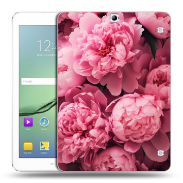 Силиконовый чехол на Samsung Galaxy Tab S2 9.7 с принтом цветы пионы