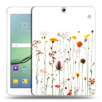 Силиконовый чехол на Samsung Galaxy Tab S2 9.7 с принтом цветы