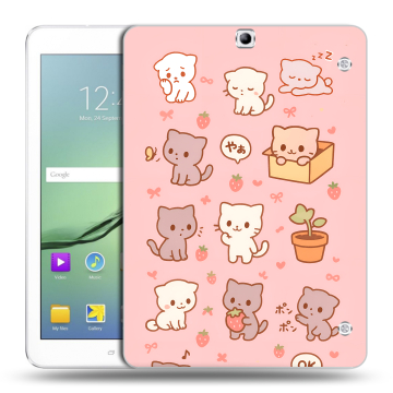 Силиконовый чехол на Samsung Galaxy Tab S2 9.7 с принтом Hello Kitty Хелоу Кити