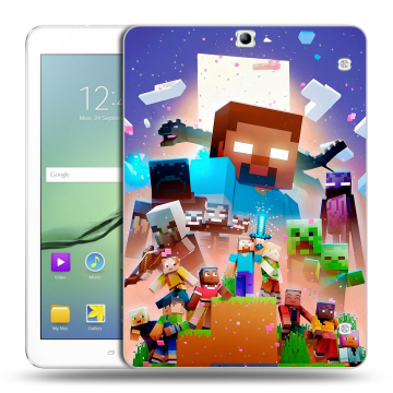 Силиконовый чехол на Samsung Galaxy Tab S2 9.7 с принтом Майнкрафт Minecraft