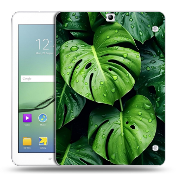 Силиконовый чехол на Samsung Galaxy Tab S2 9.7 с принтом Листья