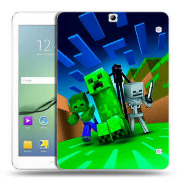 Силиконовый чехол на Samsung Galaxy Tab S2 9.7 с принтом Майнкрафт