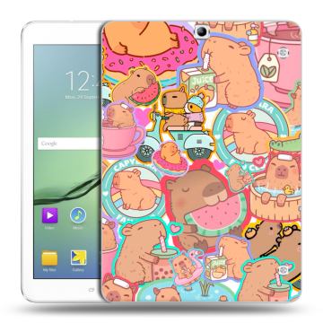 Силиконовый чехол на Samsung Galaxy Tab S2 9.7 с принтом капибары Силиконовый чехол на Samsung Galaxy Tab S2 9.7 с принтом капибары