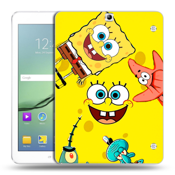 Силиконовый чехол на Samsung Galaxy Tab S2 9.7 с принтом Спанч боб Спанчбоб