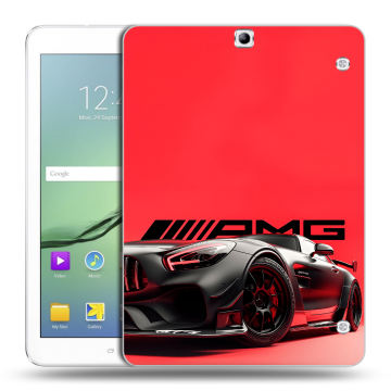 Силиконовый чехол на Samsung Galaxy Tab S2 9.7 с принтом Мерседес Mercedes AMG