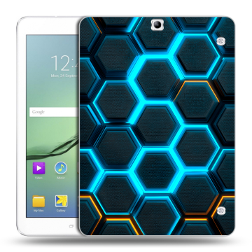 Силиконовый чехол на Samsung Galaxy Tab S2 9.7 с принтом Неоновые соты
