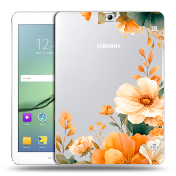 Силиконовый чехол на Samsung Galaxy Tab S2 9.7 с принтом Цветы принт