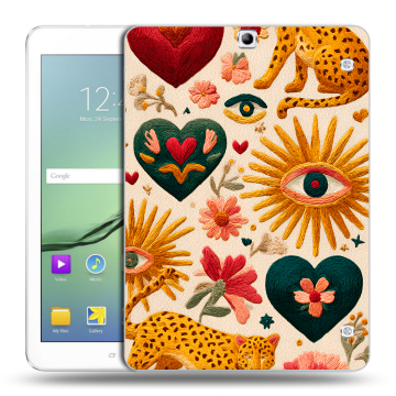 Силиконовый чехол на Samsung Galaxy Tab S2 9.7 с принтом Модный принт