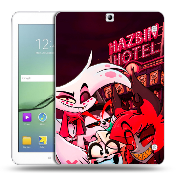 Силиконовый чехол на Samsung Galaxy Tab S2 9.7 с принтом Hazbin Hotel Отель Хазбин