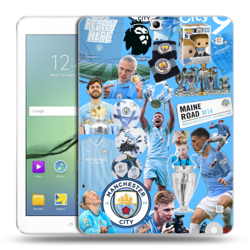 Силиконовый чехол на Samsung Galaxy Tab S2 9.7 с принтом Man City Манчестер Сити