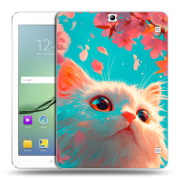 Силиконовый чехол на Samsung Galaxy Tab S2 9.7 с принтом Красивый кот