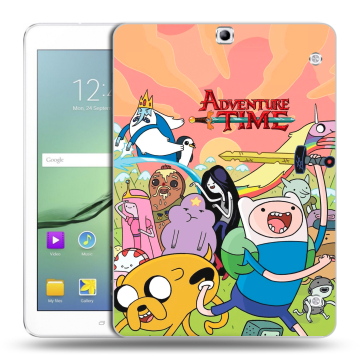 Силиконовый чехол на Samsung Galaxy Tab S2 9.7 с принтом Adventure time Время приключений