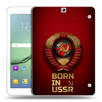 Силиконовый чехол на Samsung Galaxy Tab S2 9.7 с принтом Флаг Герб СССР