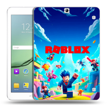 Силиконовый чехол на Samsung Galaxy Tab S2 9.7 с принтом Roblox Роблокс