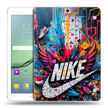 Силиконовый чехол на Samsung Galaxy Tab S2 9.7 с принтом Nike Найк