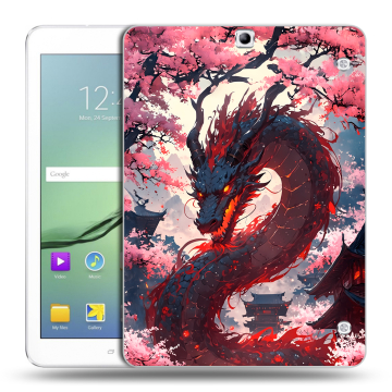Силиконовый чехол на Samsung Galaxy Tab S2 9.7 с принтом Дракон Японский Силиконовый чехол на Samsung Galaxy Tab S2 9.7 с принтом Дракон Японский