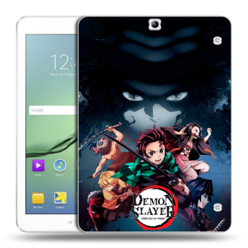 Силиконовый чехол на Samsung Galaxy Tab S2 9.7 с принтом Demon Slayer Клинок рассекающий демонов