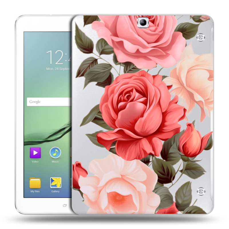 Силиконовый чехол на Samsung Galaxy Tab S2 9.7 с принтом Розы Силиконовый чехол на Samsung Galaxy Tab S2 9.7 с принтом Розы