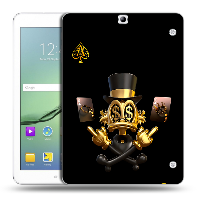 Силиконовый чехол на планшета Samsung Galaxy Tab S2 9.7 с принтом Золотой скрудж макдак Силиконовый чехол на планшета Samsung Galaxy Tab S2 9.7 с принтом Золотой скрудж макдак