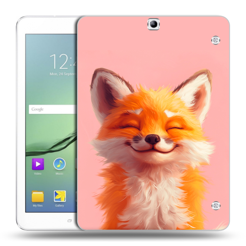 Силиконовый чехол на Samsung Galaxy Tab S2 9.7 с принтом милая лиса Силиконовый чехол на Samsung Galaxy Tab S2 9.7 с принтом милая лиса