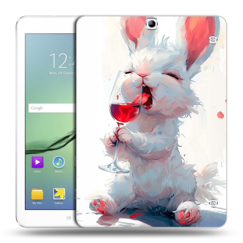 Силиконовый чехол на Samsung Galaxy Tab S2 9.7 с принтом кролик зайчик Силиконовый чехол на Samsung Galaxy Tab S2 9.7 с принтом кролик зайчик