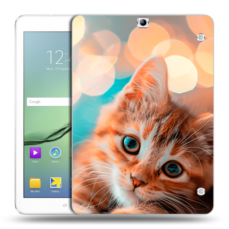 Силиконовый чехол на Samsung Galaxy Tab S2 9.7 с принтом котик Силиконовый чехол на Samsung Galaxy Tab S2 9.7 с принтом котик