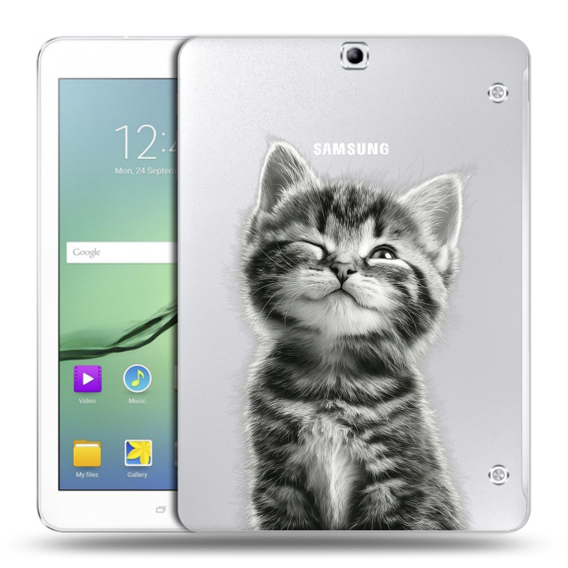 Силиконовый чехол на Samsung Galaxy Tab S2 9.7 с принтом Котенок Силиконовый чехол на Samsung Galaxy Tab S2 9.7 с принтом Котенок