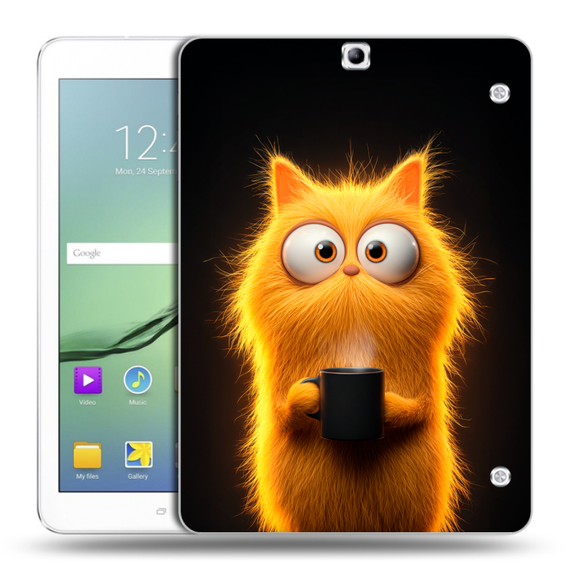 Силиконовый чехол на планшета Samsung Galaxy Tab S2 9.7 с принтом Смешной кот Силиконовый чехол на планшета Samsung Galaxy Tab S2 9.7 с принтом Смешной кот
