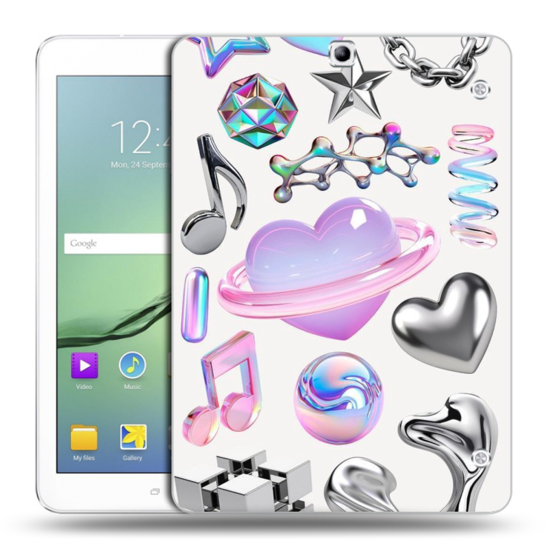 Силиконовый чехол на Samsung Galaxy Tab S2 9.7 с принтом Y2K Силиконовый чехол на Samsung Galaxy Tab S2 9.7 с принтом Y2K