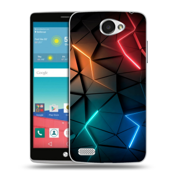 Пластиковый чехол на LG Max с принтом Абстракция неон Пластиковый чехол на LG Max с принтом Абстракция неон