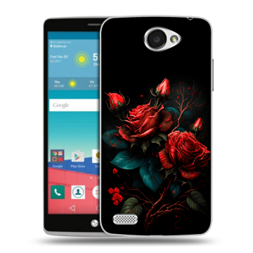 Пластиковый чехол на LG Max с принтом Розы красные Пластиковый чехол на LG Max с принтом Розы красные