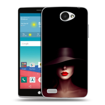 Пластиковый чехол на LG Max с принтом Девушка в шляпе Пластиковый чехол на LG Max с принтом Девушка в шляпе