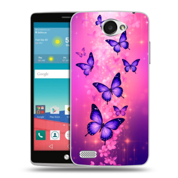 Пластиковый чехол на LG Max с принтом Бабочки Пластиковый чехол на LG Max с принтом Бабочки