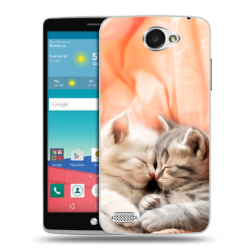 Пластиковый чехол на LG Max с принтом Котята