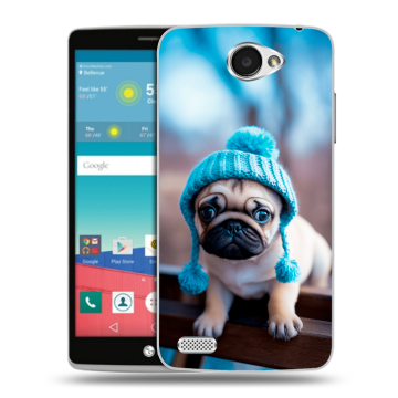 Пластиковый чехол на LG Max с принтом Мопс в шапке Пластиковый чехол на LG Max с принтом Мопс в шапке