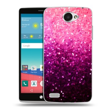 Пластиковый чехол на LG Max с принтом Блестки