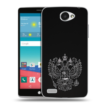 Пластиковый чехол на LG Max с принтом Герб России