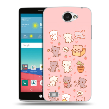 Пластиковый чехол на LG Max с принтом Hello Kitty Хелоу Кити