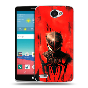 Пластиковый чехол на LG Max с принтом человек паук spiderman Пластиковый чехол на LG Max с принтом человек паук spiderman