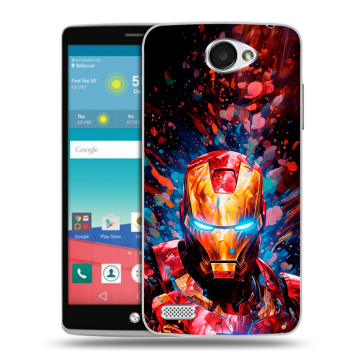 Пластиковый чехол на LG Max с принтом Железный человек Ironman Пластиковый чехол на LG Max с принтом Железный человек Ironman