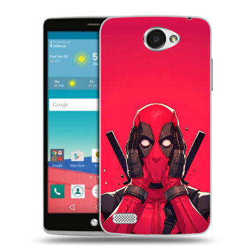 Пластиковый чехол на LG Max с принтом Дедпул Deadpool