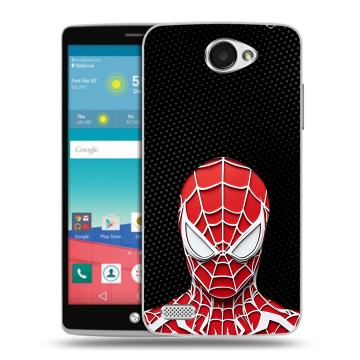 Пластиковый чехол на LG Max с принтом человек паук spiderman