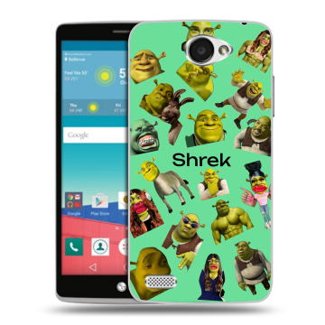Пластиковый чехол на LG Max с принтом Шрек Shrek