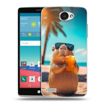 Пластиковый чехол на LG Max с принтом Капибара Пластиковый чехол на LG Max с принтом Капибара