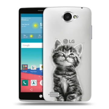 Пластиковый чехол на LG Max с принтом Котенок